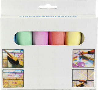 Chalk in six different colours. 3. picture
