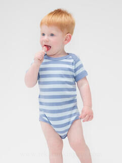 Baby Striped Short Sleeve Bodysuit 8. pilt