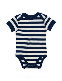 Baby Striped Short Sleeve Bodysuit 3. pilt