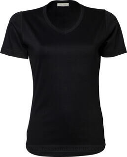 Ladies V-Neck Interlock T-Shirt 2. pilt