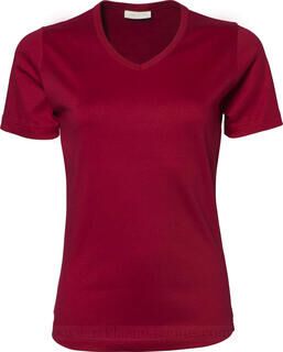 Ladies V-Neck Interlock T-Shirt 5. pilt
