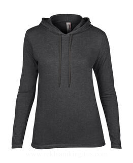 Women`s Fashion Basic LS Hooded Tee 18. picture