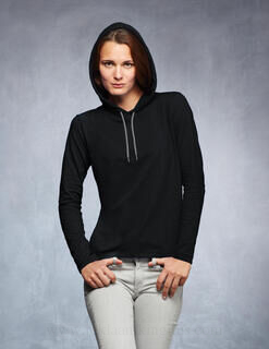 Women`s Fashion Basic LS Hooded Tee 8. picture