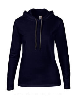 Women`s Fashion Basic LS Hooded Tee 19. picture