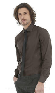 Men`s Black Tie Elastane Longe Sleeve Shirt 2. pilt